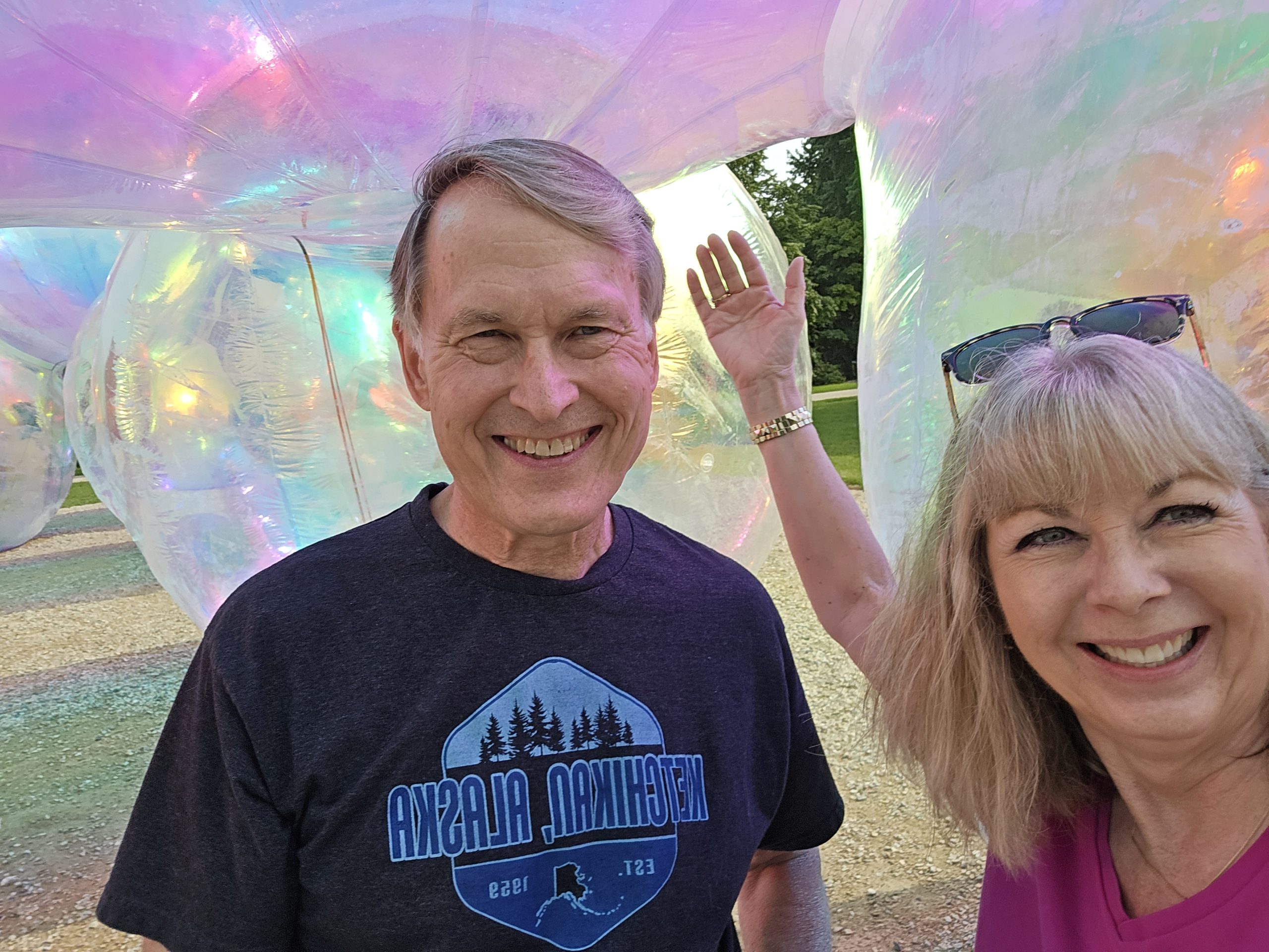 Pam Devendorf at the Chicago Botanic Garden Shimmering Summer Evanescent exhibit